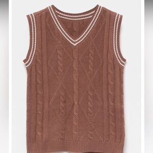 RSQ (TILLYS) GIRLS BROWN SWEATER VEST